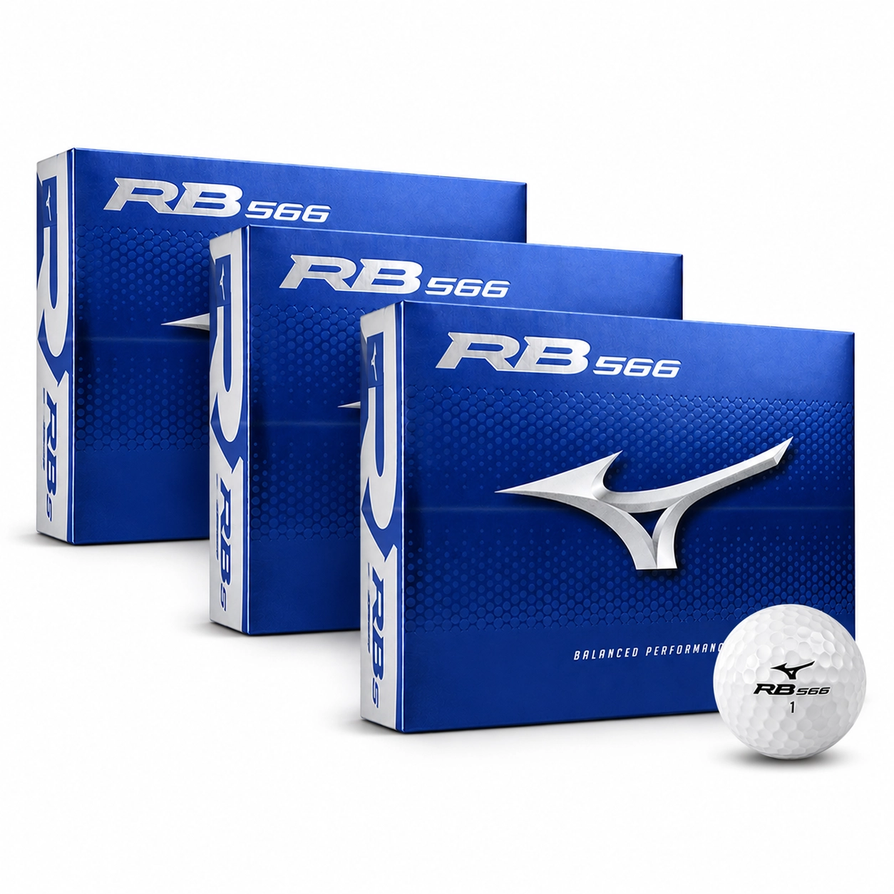 Mizuno RB 566 Soft Feel Distance Golf Balls – 3 Boxes