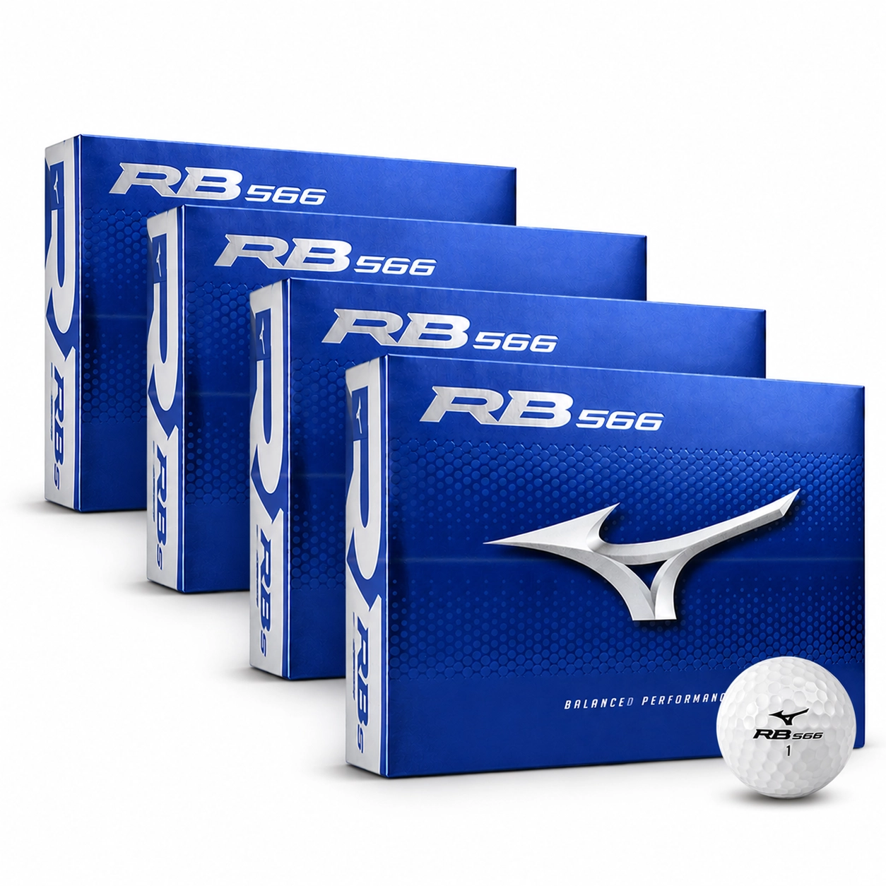 Mizuno RB 566 Soft Feel Distance Golf Balls – 4 Boxes