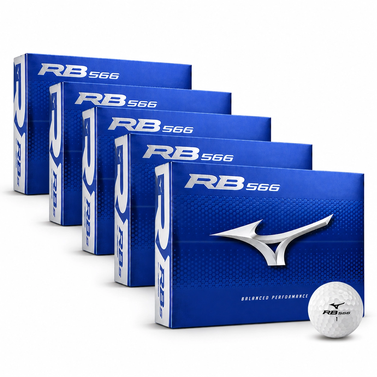 Mizuno RB 566 Soft Feel Distance Golf Balls – 5 Boxes