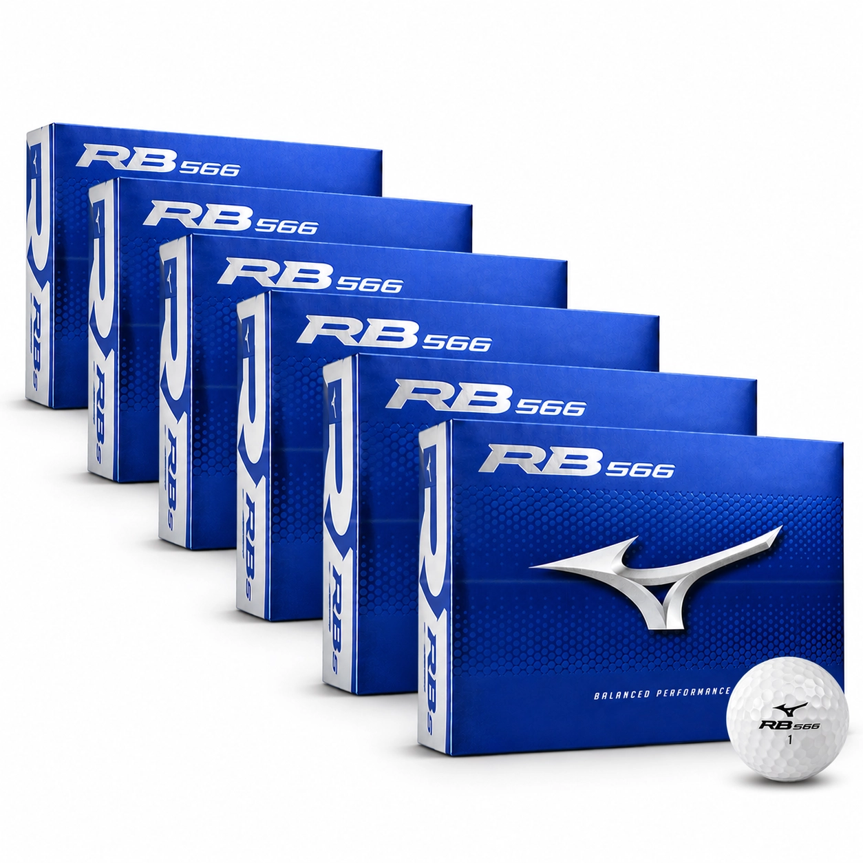 Mizuno RB 566 Soft Feel Distance Golf Balls – 6 Boxes